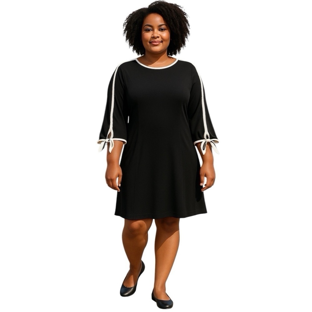 Talbots Dress Women’s XLp Black with White Trim